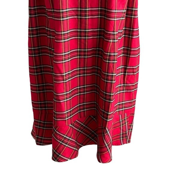 TALBOTS Womens Red Tartan Plaid Wool Blend Flounce Hem Sheath
Dress Size 16WP 16 - Picture 4 of 11